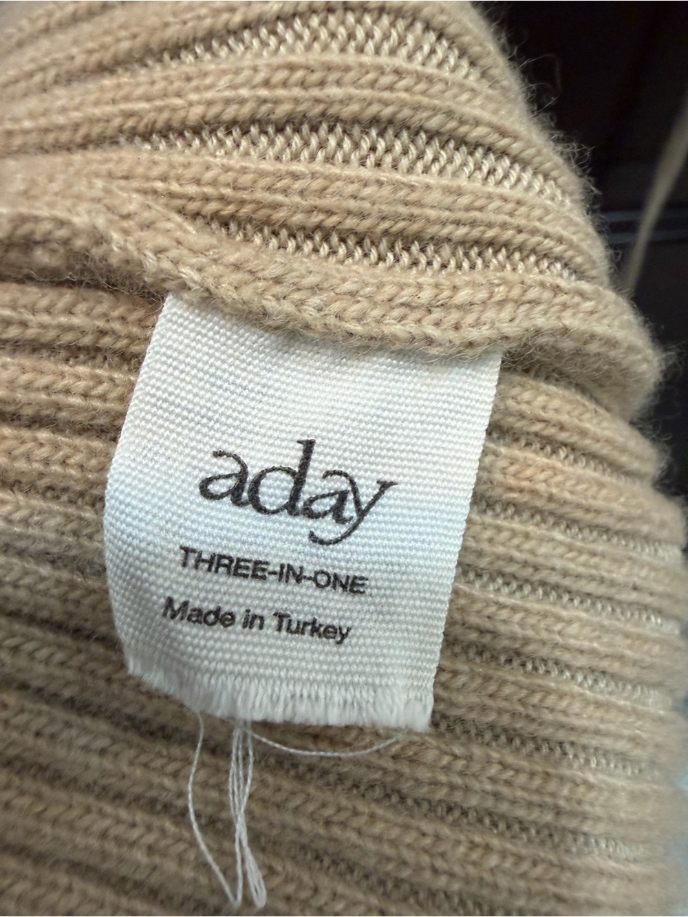 ADAY Ribbed Knit Lot of Women’sScarf, Balaclava and Arm/Wrist Warmers - Picture 6 of 14